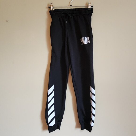 Kid's Black NBA Jogger Sweatpants. Basketball Sports Athletic Size Small (8) - Picture 2 of 7